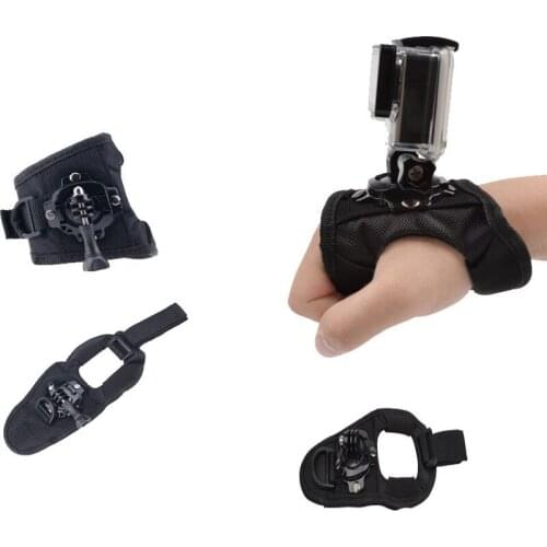 360 Degree Rotating Innovative Glove Camera Strap For GoPro Hero 4/3+/3/2/1SJ4000/SJ5000/xiaomixiaoyi Camera Wrist Strap