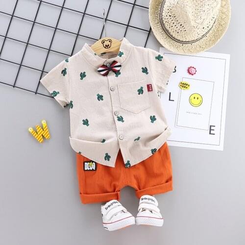 Baby Boys Clothing Sets 2021 Summer Toddler Infant Clothes Shirt+Shorts Outfit Suit Kids Casual Children Clothing 1 2 3 4 Year