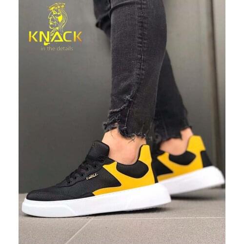 Knack Breathable Chunky Leather Men Sneakers Big size High Bottom Casual Daily 2020 Fashion Design Men 'S Casual Shoes 40-44 Size