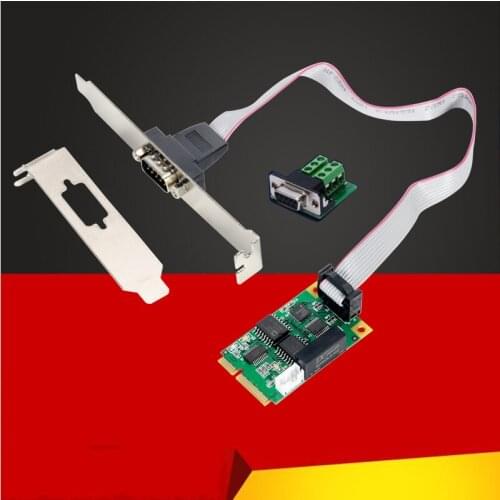 Mini PCI-E USB 2.0 to RS 232 RS422 RS485 Expansion Card Serial DB9 RS232 RS422 RS485 Mini PCI Express Adapter FT231 Chipset NEW