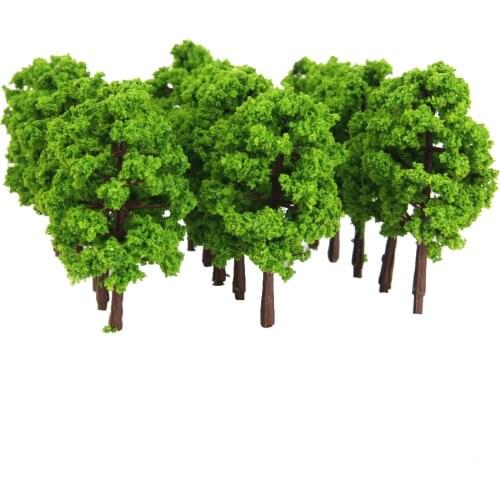 20 Pieces Model Tree Architecture Train Railway Wargame Diorama Scenery 1:150