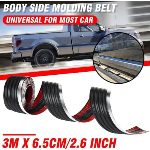 3M Trim Molding Car Door Side Tailgate Decorate Protect Strip Window Mirror Bumper Anti Collision DIY Decor Strip Pickup Truck