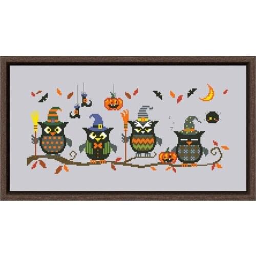 Bird and berry cross stitch kit animal fruit pattern design 18ct 14ct 11ct silver canvas embroidery DIY needlework