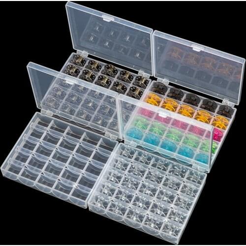 25Pcs/Set Bobbins Box Set Sewing Box Accessories Stitch Machine Spools Sewing Supplies Storage Box For Sewing Tools Accessories