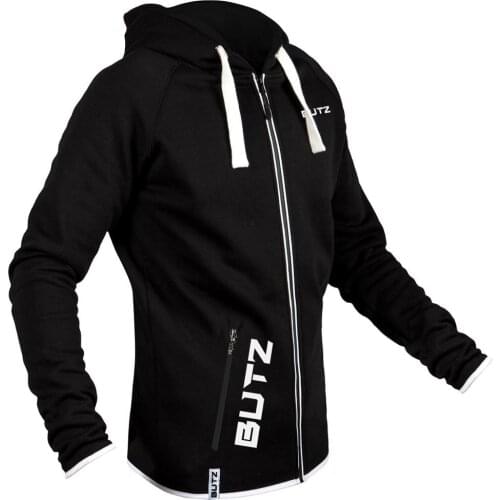 New mens zipper hooded sweatshirt 2019 autumn and winter fashion jogger mens running casual cardigan black hoodie jacket
