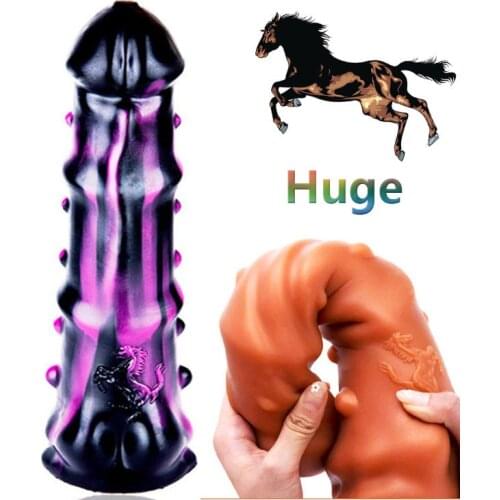 Huge Horse Dildo Realistic Animal Penis Anal Dildo Big Butt Plug With Suction Cup Adult Sex Toys For Woman Men Gay Erotic Toys