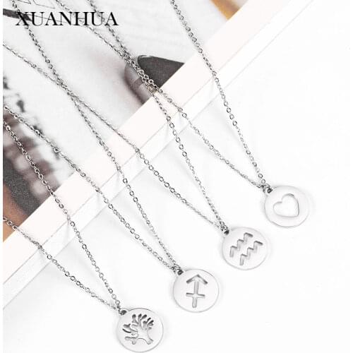 OUFEI Stainless Steel Jewelry Woman Vogue 2019 Charm Heart-shaped Necklace Anchor Jewelry Accessories Mass Effect Bohemian