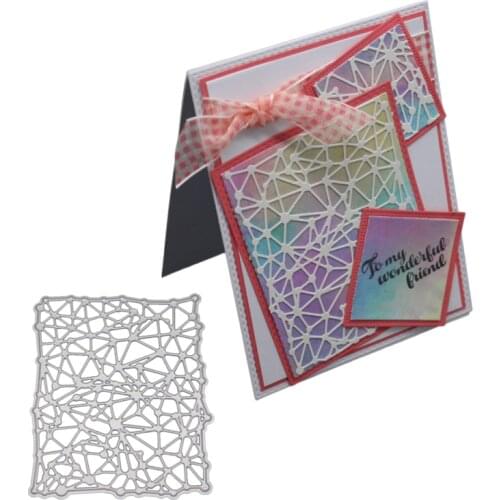 Spider Web Frame Cutting Dies Rectangle Metal Mold Cut Die Scrapbook Embossing Card Paper Craft Knife Mould Blade Punch Stencils