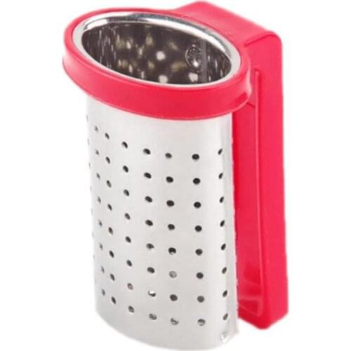 Portable Stainless Loose Steel Tea Leaves Infuser with Handle Drinkware Filter Hunging On The Cup
