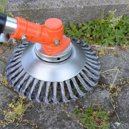6inch Steel Wire Wheel Garden Weed Brush Lawn Mower Grass Eater Trimmer Brush Cutter Tool Garden Grass Trimmer Head Weed Brush