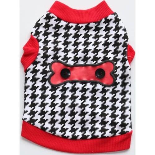 Spring Summer Service Dog Vest Puppy Cat Blouse Tops Shirt Houndstooth Plaid Sport Jersey Sweatshirt Clothes for Dogs Perro Ropa