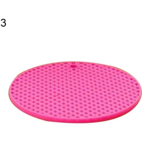 Silicone Round Shape Insulation Anti-Slip Heat Pad Coaster Bowl Pan Place Mat