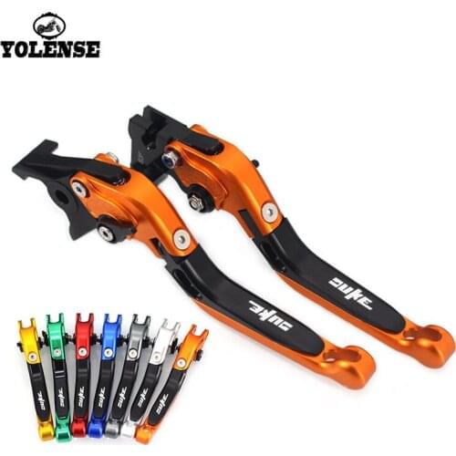For 690 SMC 690 SMC-R 690 DUKE 690SMC 2012 2013 Motorcycle Accessories Folding Extendable Brake Clutch Levers LOGO DUKE