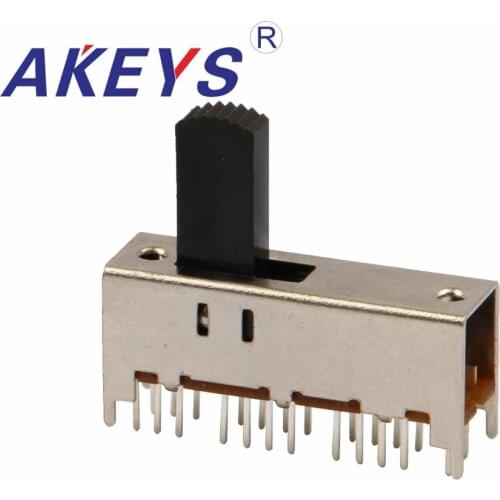 SS-62H01 6P2T Six pole double throw 2 position slide switch 24 pin DIP type with 4 fixed pin handle heights can be customized
