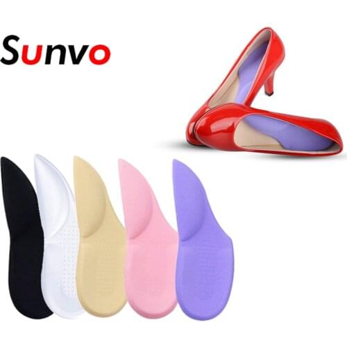 Sunvo 3/4 Arch Support Heel Insert for Women Flat Foot Correction High Heel Orthopedic Cushion Pad Orthotics Massage Shoe Insert