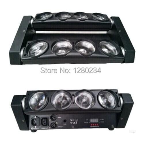Led spider moving head dmx beam stage light 8*10W cree led white color dj bar beam light