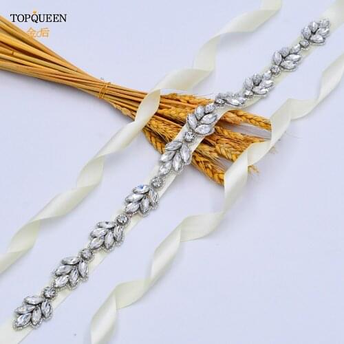 TOPQUEEN S294 Womens sash Wedding Rhinestone Belt Bridal Sashes Belts Wedding Accessories luxury dress with belt prom belt
