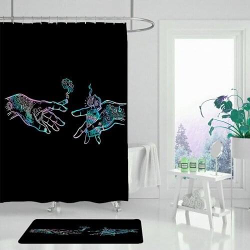 Printed Divination Shower Curtain Waterproof Shower Curtain Bathroom Curtain Polyester Fabric Home Decor