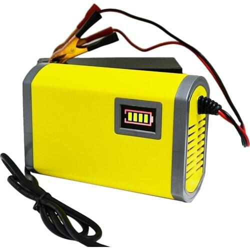 Car Battery Charger 12V 2A Full Automatic Smart Power Charger Maintainer 3 Stages Lead Acid AGM GEL Intelligent LED Display