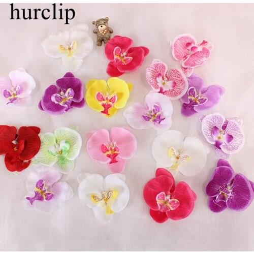 5pcs/lot fashion lady Girls Orchid Flower hair clips bride Hair pins women hair accessories Wedding decor