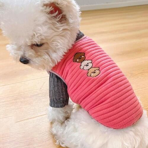Pet Vest Coat Snap Design Non-sticky Hair Warm Winter Dog Cardigan Sweater Jacket for Small Dog