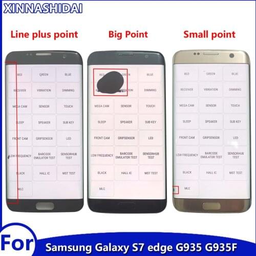 ORIGINAL 5.5" LCD for SAMSUNG Galaxy S7 edge G935 G935F Defect LCD Display Touch Screen Digitizer Assembly Replacement