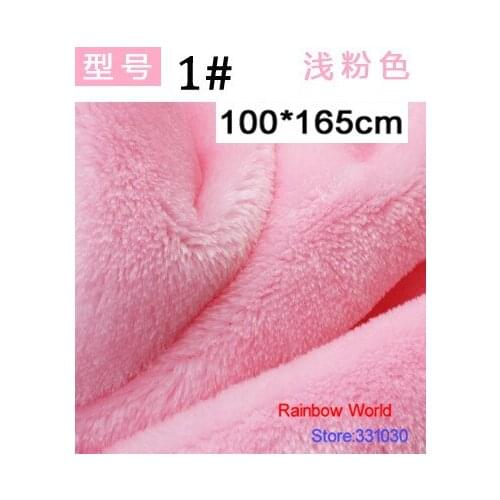 1# pink 8mm Minky fleece plush PV velvet fabric velboa for DIY sewing Stuffed toys blankets animal dog house(100*165cm)