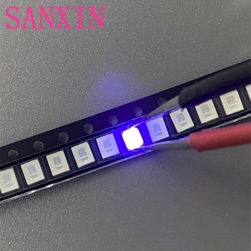 200pcs Diodes 2835 3528 SMD UV LED Purple Lamp Bead 395 - 410nm Ultraviolet Light-emitting Diodes Ultra Violet 0.2W Bead Lamp