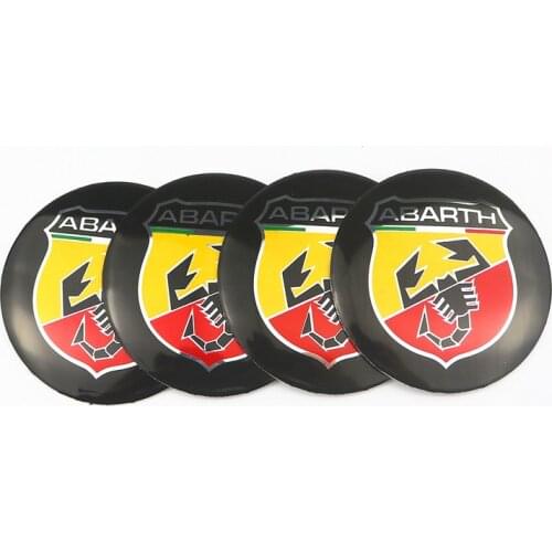 4pcs 56.5mm For abarth logo aluminum car emblem Wheel Center Hub sticker Rim badge For fiat punto abarth 500 stilo ducato
