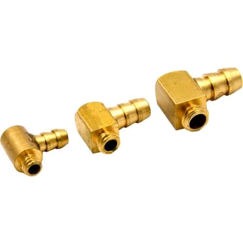 5PC Gasoline M4 M5 M6 Copper Water Nozzle 90 Degree L Type Oil Fuel Water Nipple Faucet for RC Brushless Jet Boat Cooling System