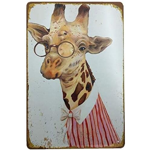 AIQIBAO Metal Vintage Tin Sign Decor-Dog Cat Wall Decor for Home Garage Bar Pub Kitchen Outdoor Retro Art Sign 12" X 8"