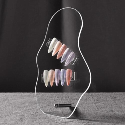 1Pc Model Nail Art Display Board Acrylic Color Card Nail Gel Polish Book Chart False Nails Tips Showing Shelf Display Stand Tr82