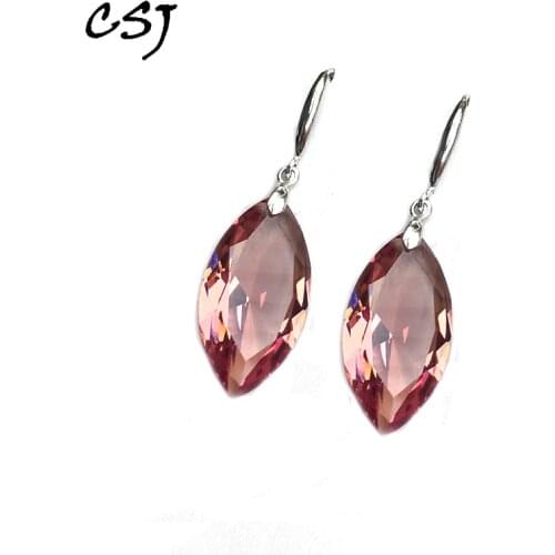 CSJ 2020 new fashion Zultanite Earring Sterling 925 Silver Created Sultanite Fine Jewelry for wife Women Wedding Party Gift box