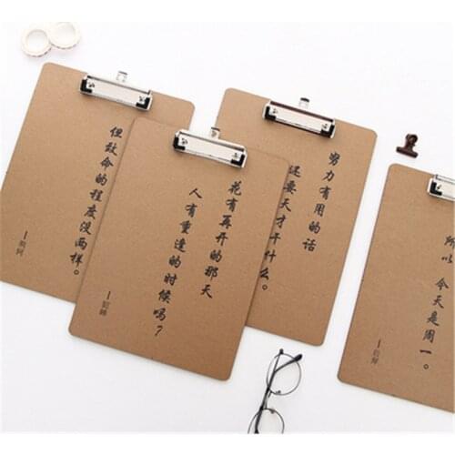 DL Cowhide A4 folder board writing sheet folder paper folder lecture notes paper writing pad student supplies office supplies