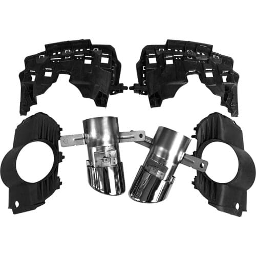 For Mercedes Benz GLA 2020+ H247 GLA180 GLA200 GLA220 GLA250 GLA35 AMG Rear Bumper Lip Turbo Muffler Exhaust Tips Pipe Exits