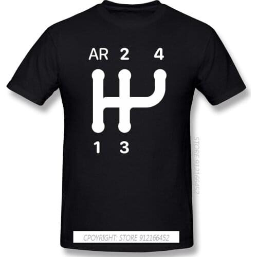 2CV Gear Shift Pattern T-Shirts Men Birthday Gifts Short Sleeves Funny Tee Crew Neck Casual 100% Cotton Clothes Humor T Shirt