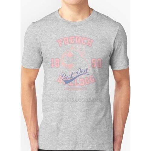 Frenchie Best Dad Short-Sleeve T-Shirt Summer Men Streetswear T Shirt Joao Gaspar Frenchie French Bulldog Bulldog French Trendy