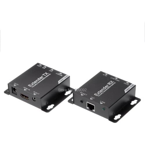 HDMI Extender TX+RX 1080P to 150M Over Cat6/Cat7 UTP Ethernet Network RJ45 Cable with IR Control for HDTV DVD Projector Player