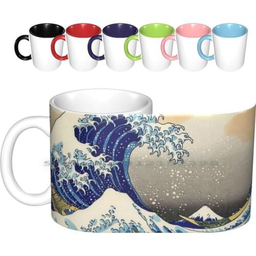 The Great Wave Of Kanagawa Ceramic Mugs Coffee Cups Milk Tea Mug Great Wave Kanagawa Japan Japanese Hokusai Sea Wave Water