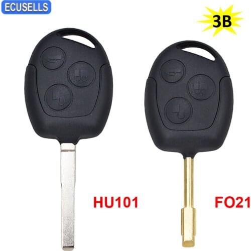 3 Button Remote Car Key Shell Case Housing for Ford Focus Galaxy Mondeo C-Max Fiesta Focus Mondeo KA HU101 / FO21 Uncut Blade