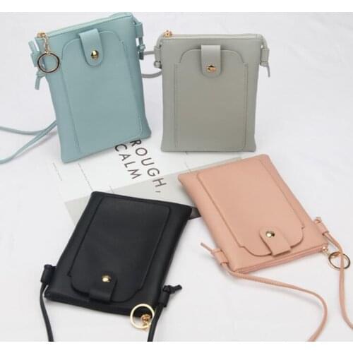 PU Mini Hasp Messenger Bags Girl Cell Phone Pocket Pouch Students Children Crossbody Case Girl Shoulder Bags