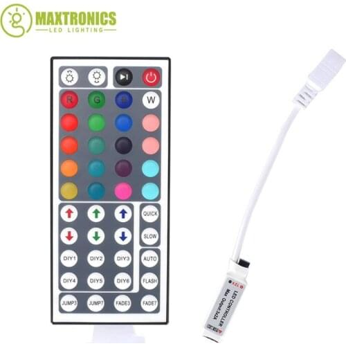 New Mini 44key IR Remote Controller RGB Color With led Control Dimmer 12V for 5050 / 3528 Led Strip Light Free shipping