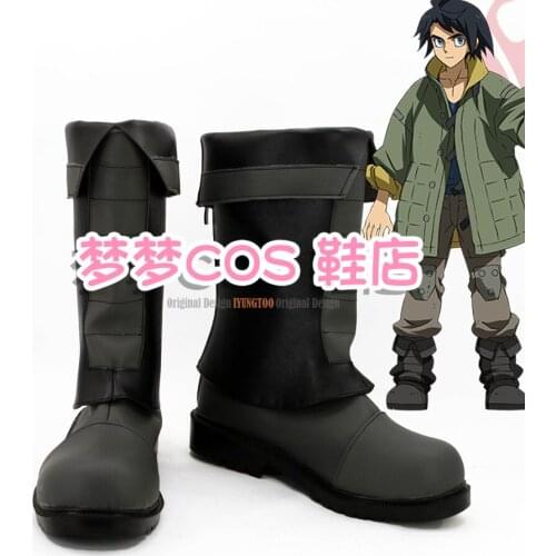 MOBILE SUIT Zeta Gundam IRON-BLOODED Mikazuki Augus Anime Characters Shoe Cosplay Shoes Boots Party Costume Prop