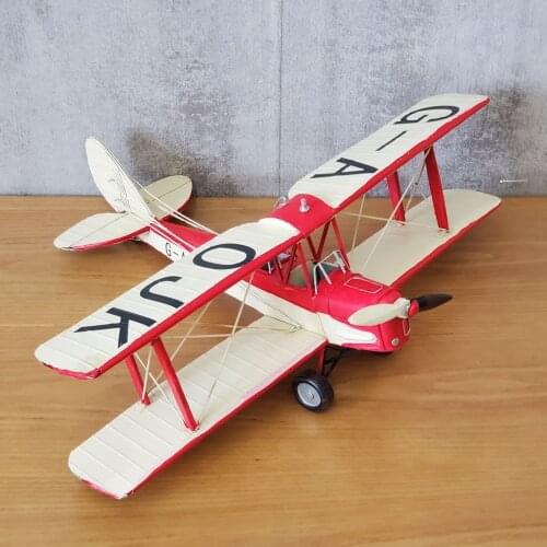 Plane-Model Nostalgia Airplane Model Ironwork Tin Airplane Model Crafts Collection Handicraft Decorations Gifts Retro Nostalgic