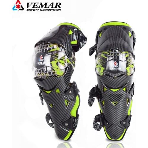 New Carbon Bright Color Rider Riding Knee Pad For Motorcycle Protective Motocross Anti-fall Off-road MTB Knee Pads Gear