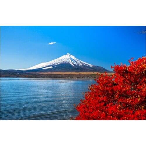Colorful print Wall Tapestry Mount Fuji, Japan M45