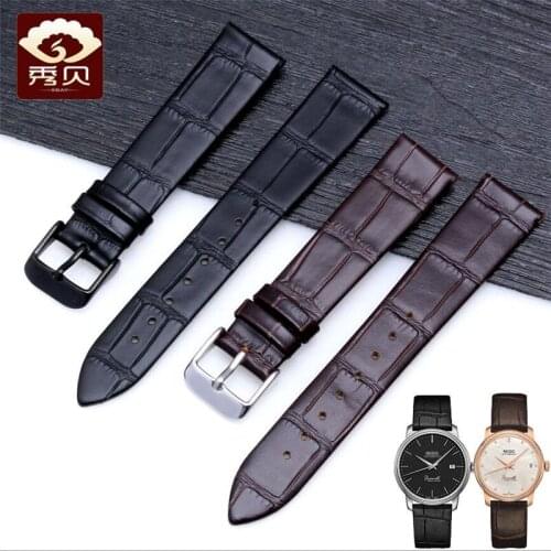 New Thin Universal Genuine Leather Watchband Blue Green Brown 15 16 17 18 20 21 22mm Calfskin Strap For Brands Watch Men Women