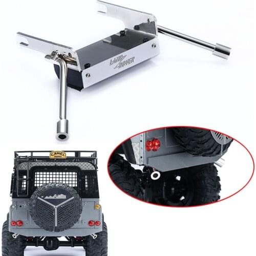 Full Metal Fuel Tank Smoking Exhaust Pipe for MN Land Rover Defender D90 RC Cars