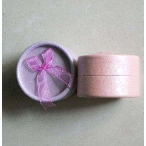 Pink Purple Silky Ribbon Bowknot Gift Boxes Carrying Display Cases Jewelry Packaging for Earrings & Rings 5 cm