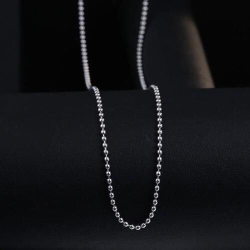 Sinya S925 sterling silver chain Round beads necklace fashion DIY Jewelry biggest promotion 2017 Hot sale